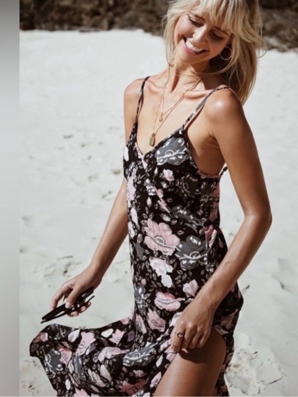 Spell Winona MIDI Slip Dress in Coal Sz M - excellent condition
